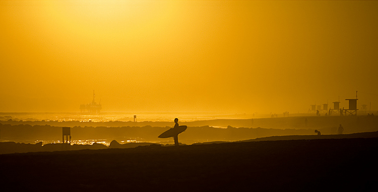 sunset surfer