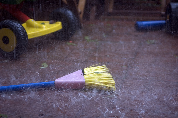 toys in the rain