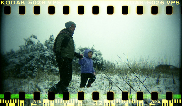 kel and macey in actual santa barbara snow