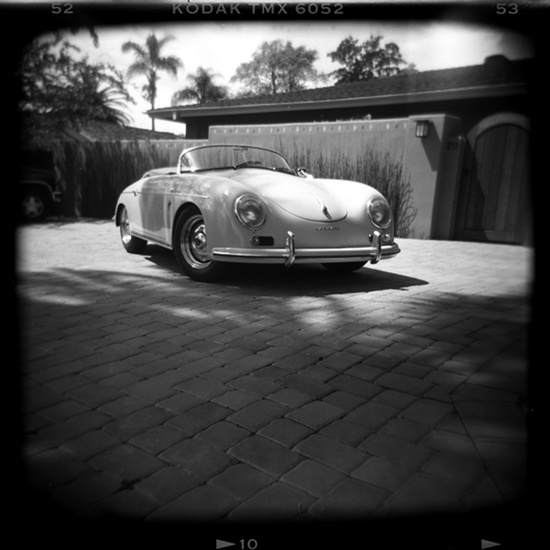 yellow porsche