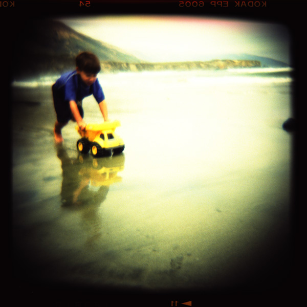 holga action at the beach