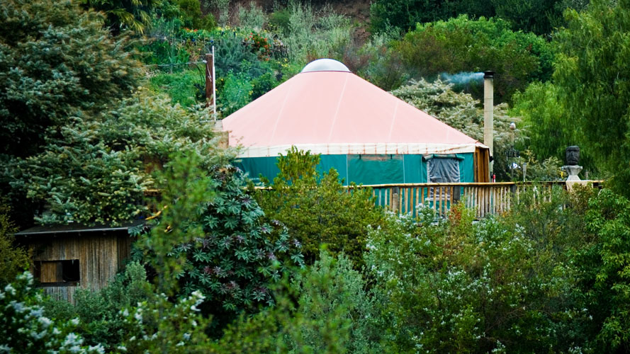 santa barbara yurt: outside