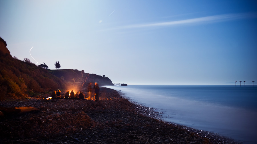 bonfire at the beach