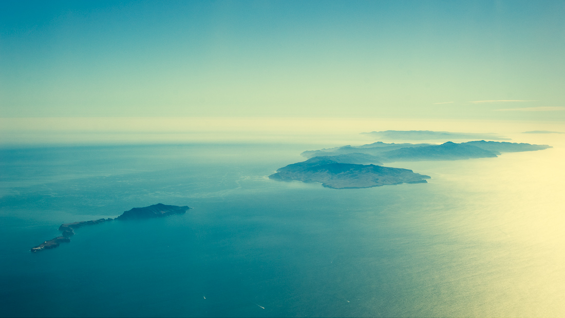 from above: santa barbara channel islands