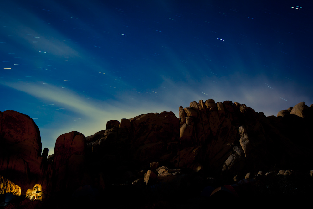 Joshua tree - tents and star trails