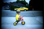 yellow mustang, shirt, stripe and wheels