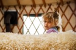 santa barbara yurt: inside