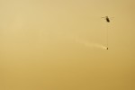 helicopter vapor trail